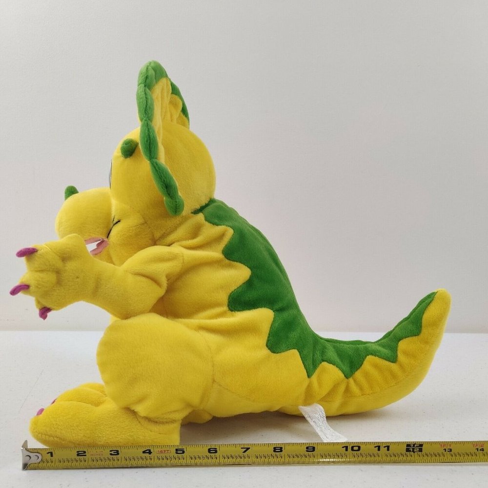 Scott Foresman Annie Yellow Dinosaur Hand Puppet Triceratops Plush - Picture 10 of 10